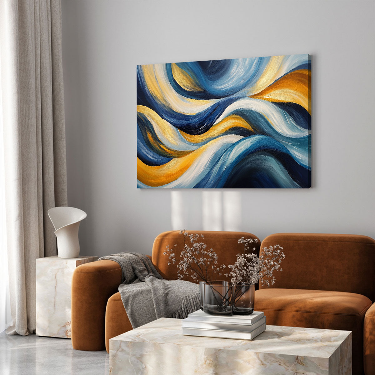 Color Blocks Abstract Minimalist Canvas Wall Art