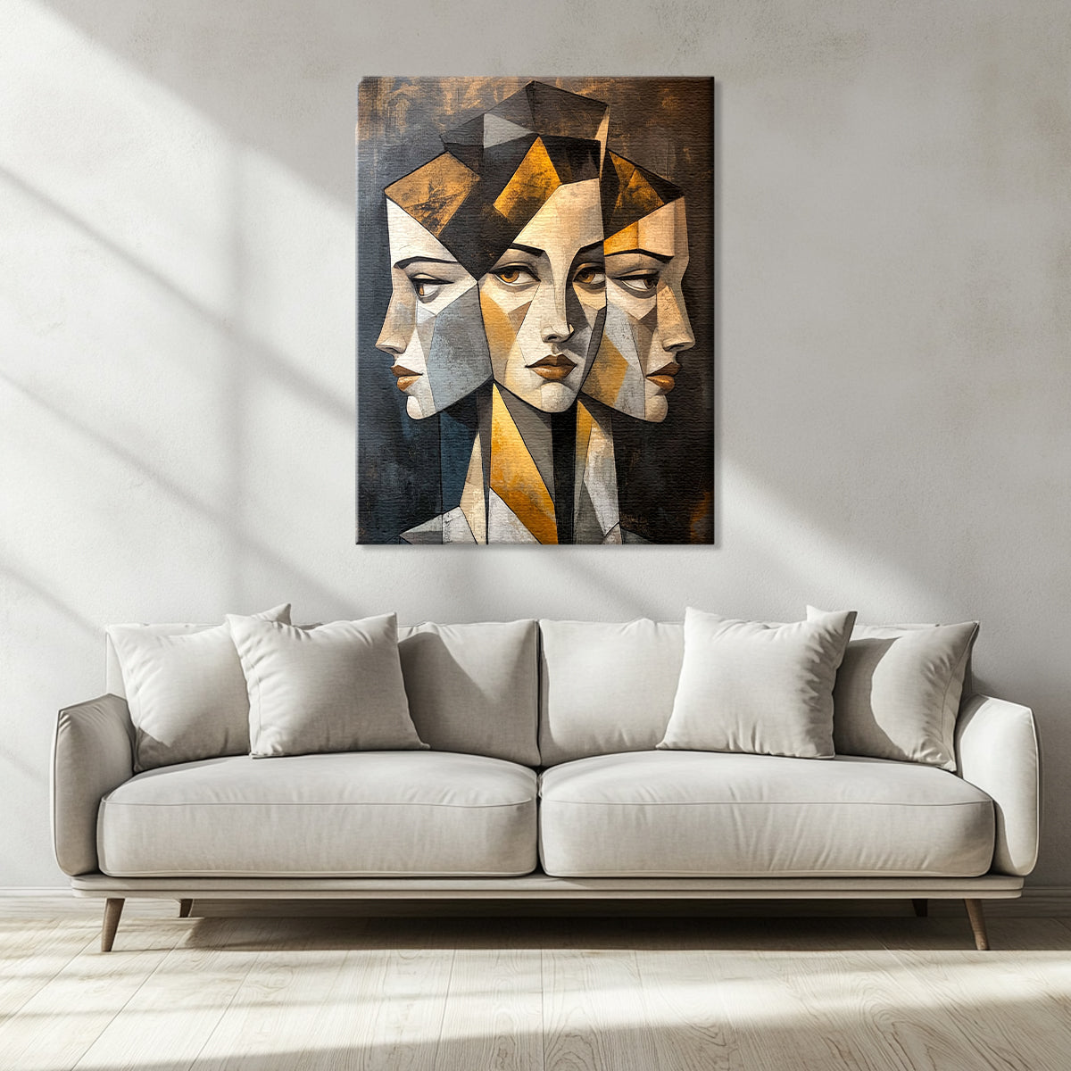 Reflections of Thought Abstract Portraiture Canvas Wall Art