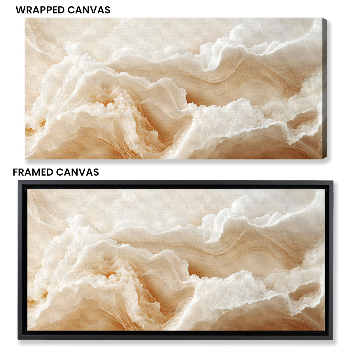 Abstract Waves Boho Wall Art - Sand Cloud Canvas Print