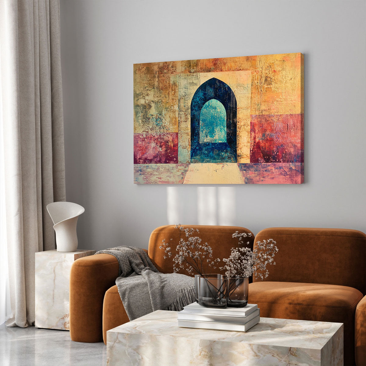 Archway Layers Boho Canvas Wall Art