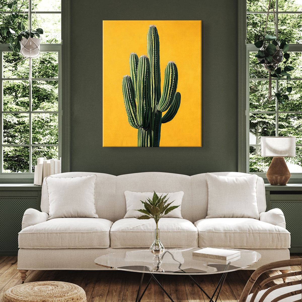Saguaro Cactus Painting Canvas Portrait