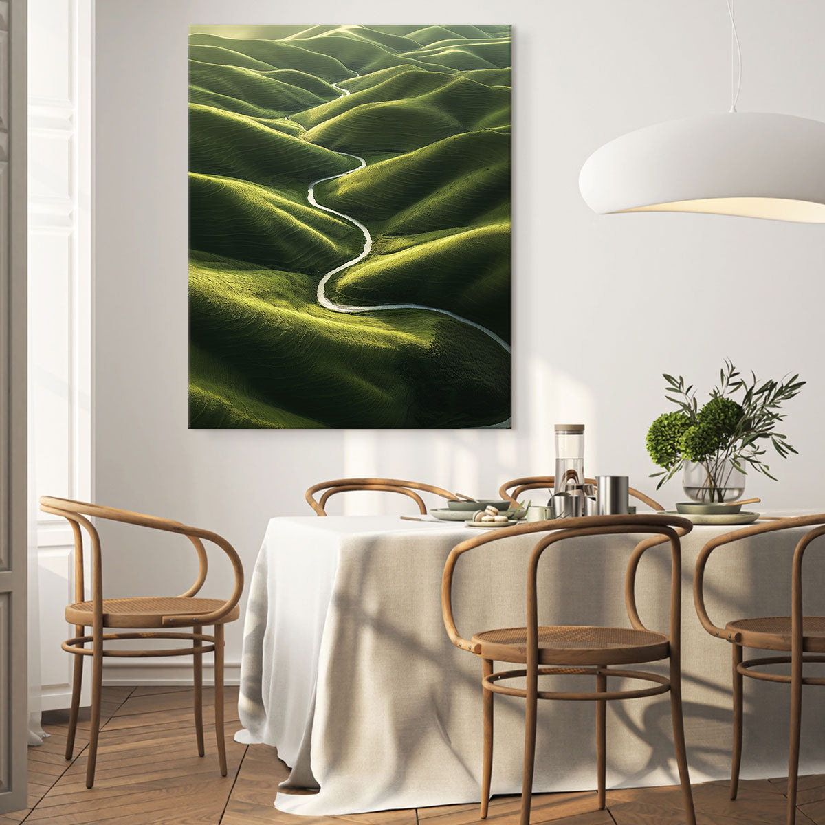 Green Hills Landscape Mountain Wall Art