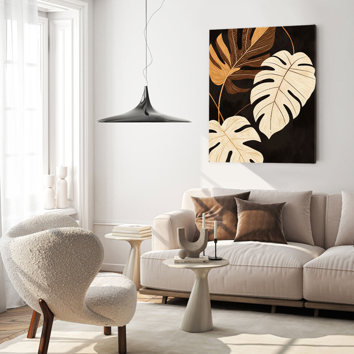 Monstera Leaf Design Canvas Boho Wall Decor