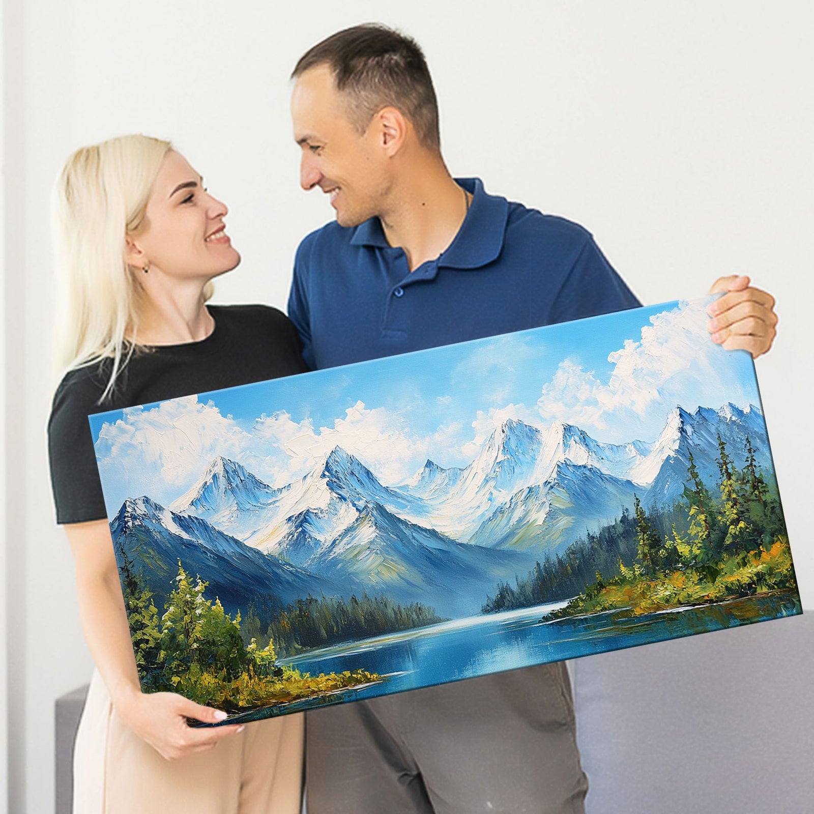 Landscape Canvas Snowy Mountain Wall Art