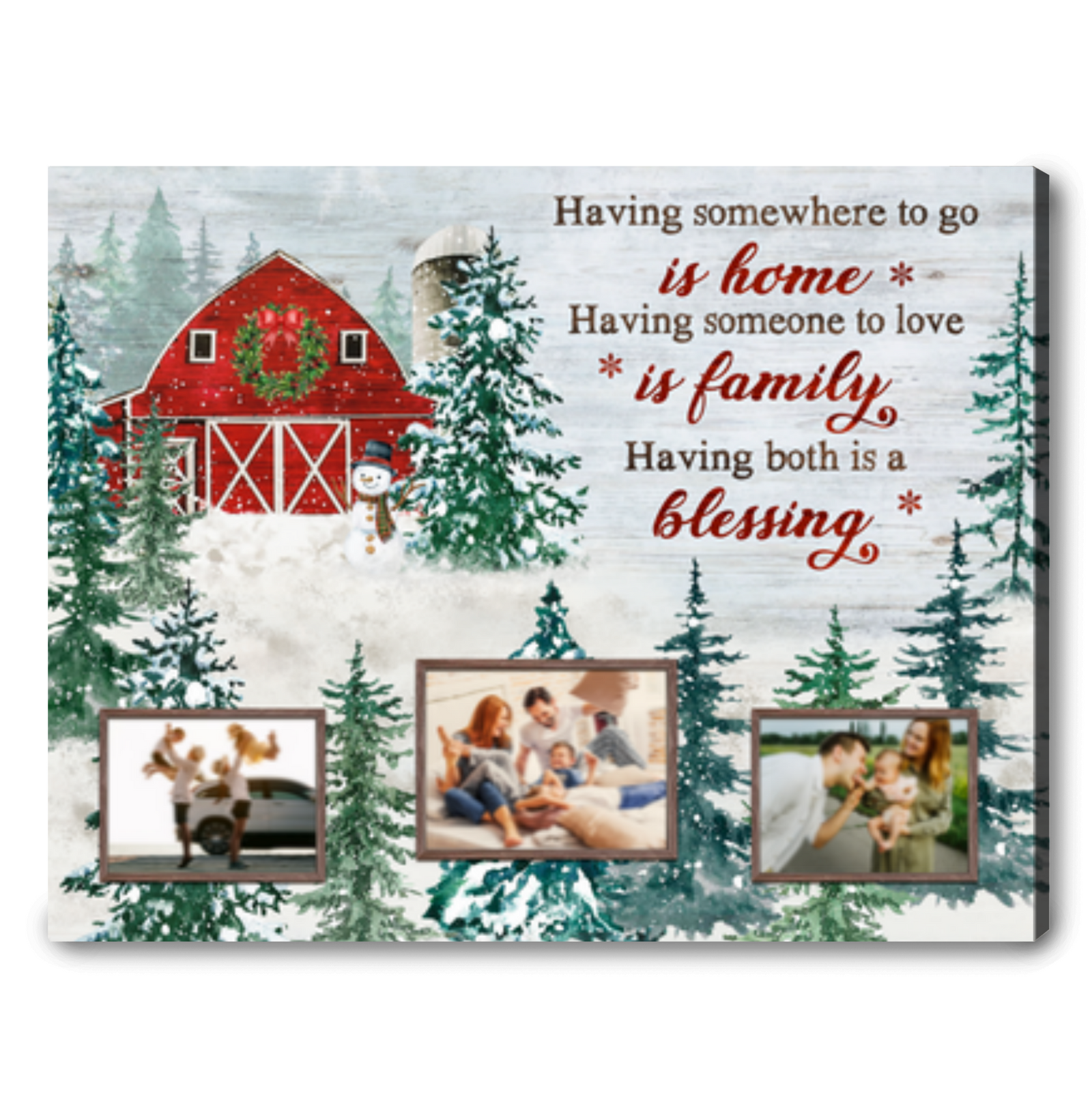 Perfect Family Christmas Gifts Custom Family Photo Wall Art Decor