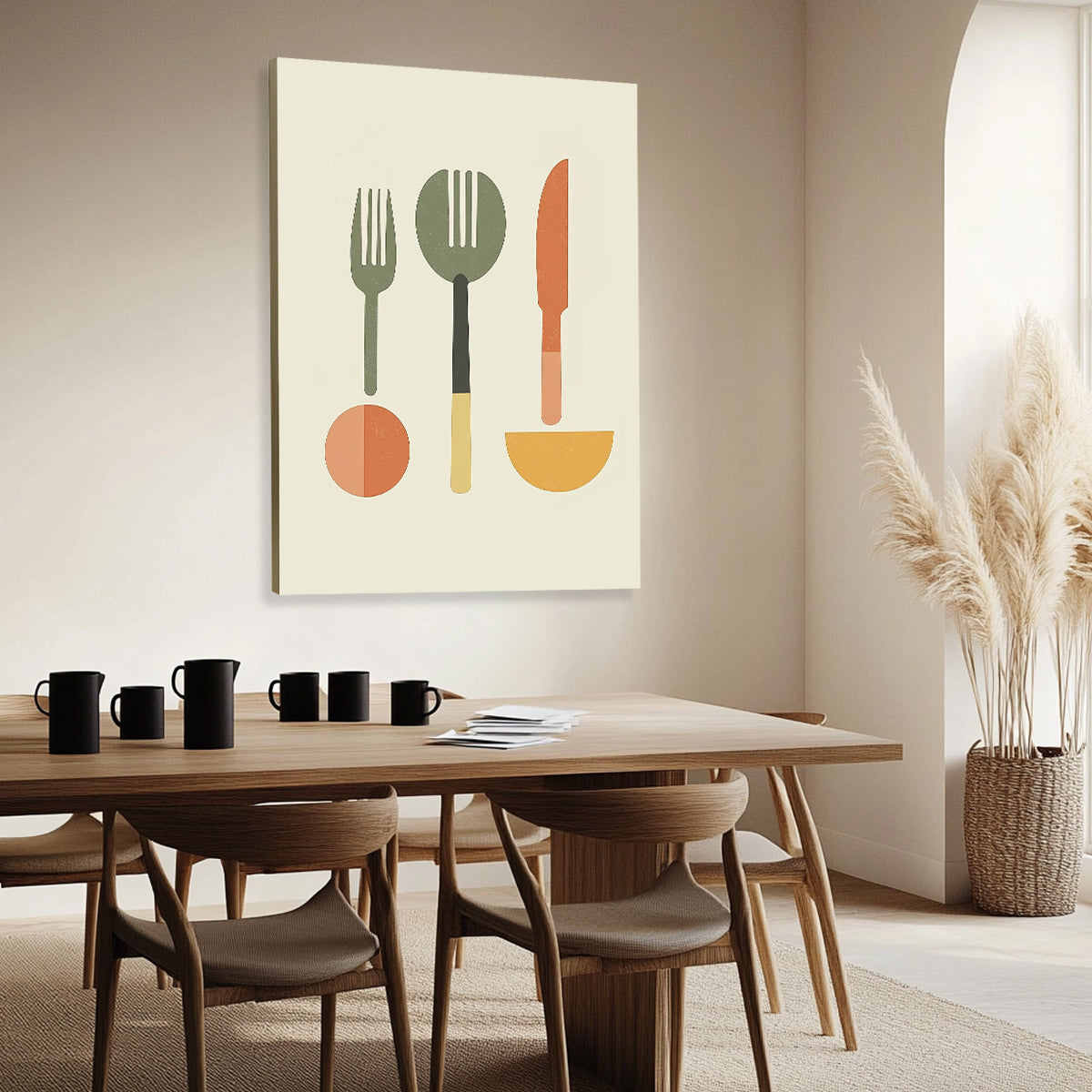 Minimalist Kitchen Essentials Canvas Wall Art
