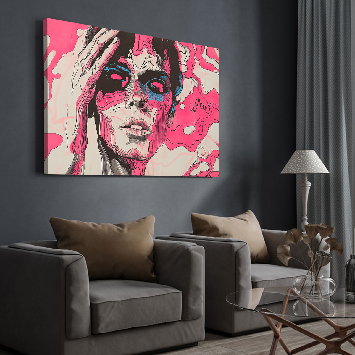 Neon Psyche Modern Abstract Art