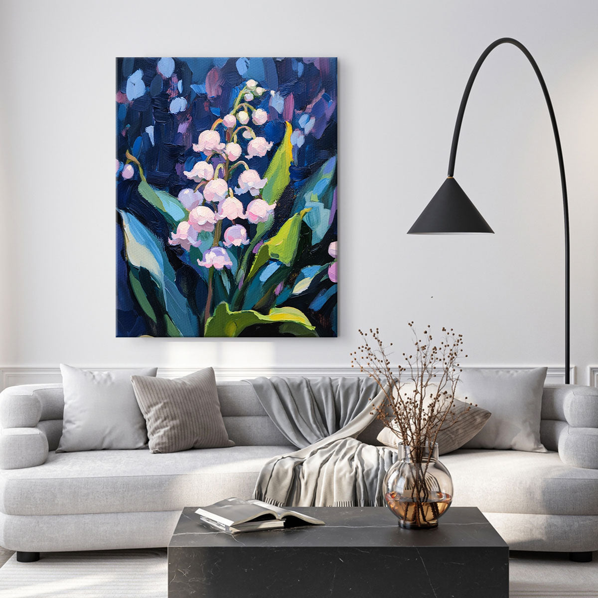 Delicate Lily-of-the-Valley Oil Painting Canvas Wall Art