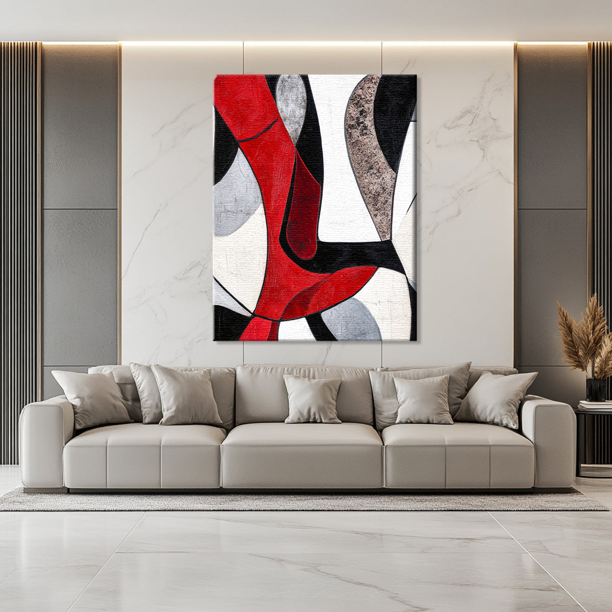 Bold Harmony Geometric Abstract Canvas Wall Art