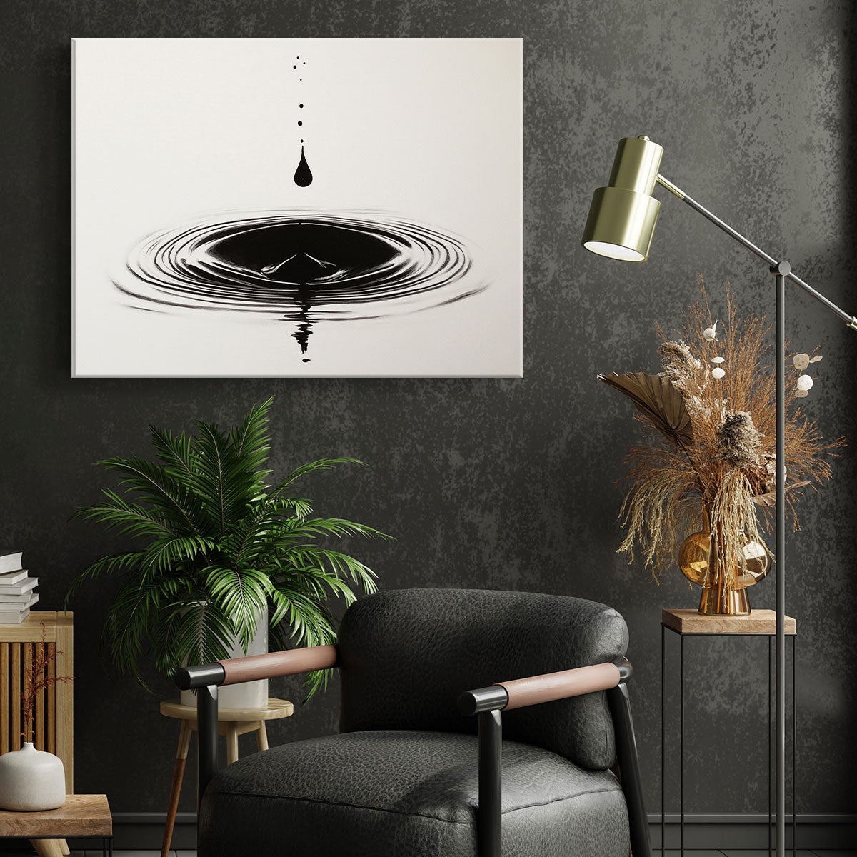 The Movement of Water – Minimalist Ripple Effect Canvas Wall Art