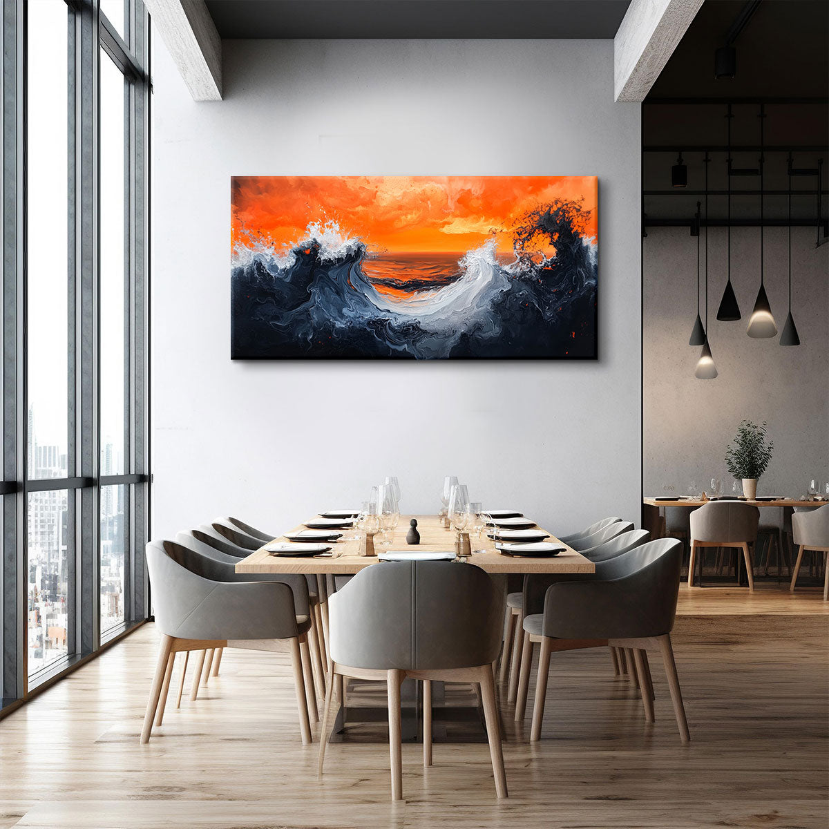 Turbulent Waves Fine Arts Print