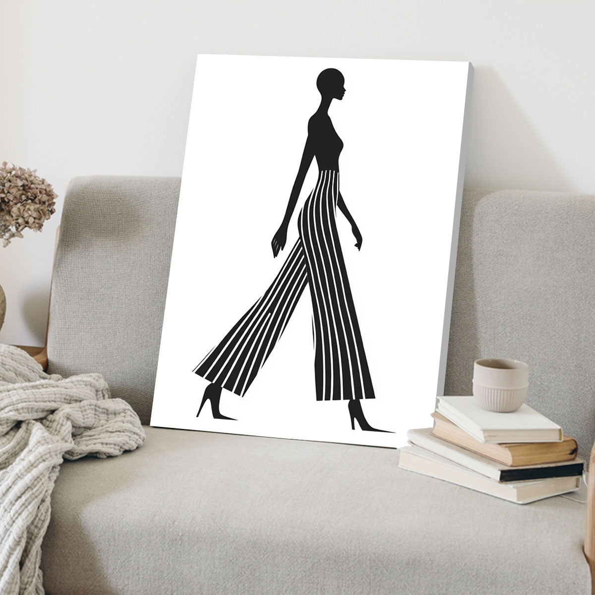 Chic Fashion Minimalist Vertical Wall Art