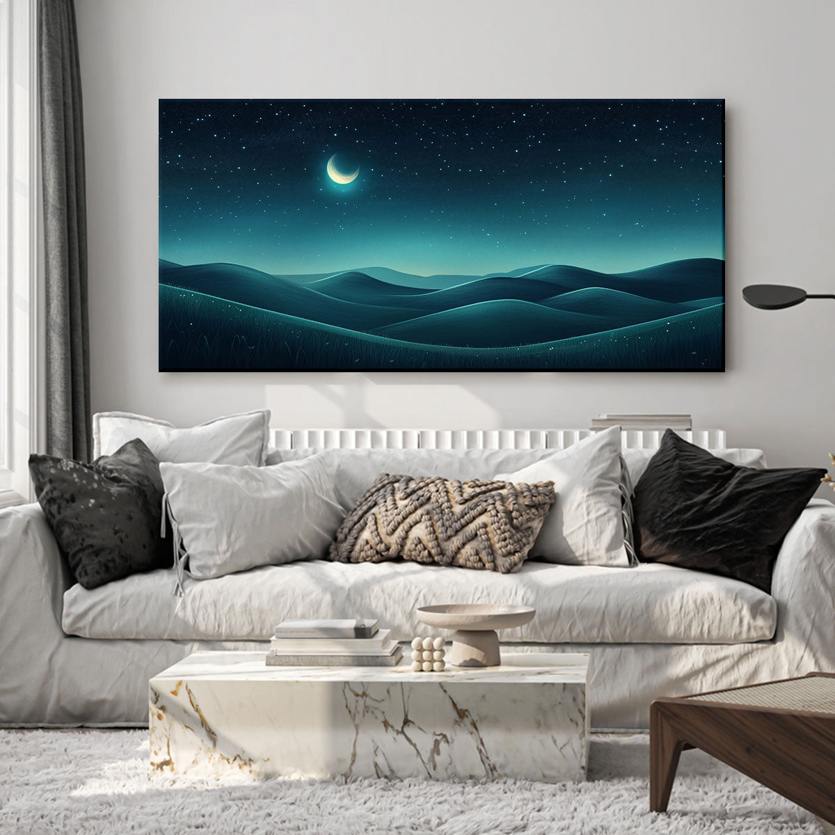 Dreamy Moon Boho Wall Decor Canvas
