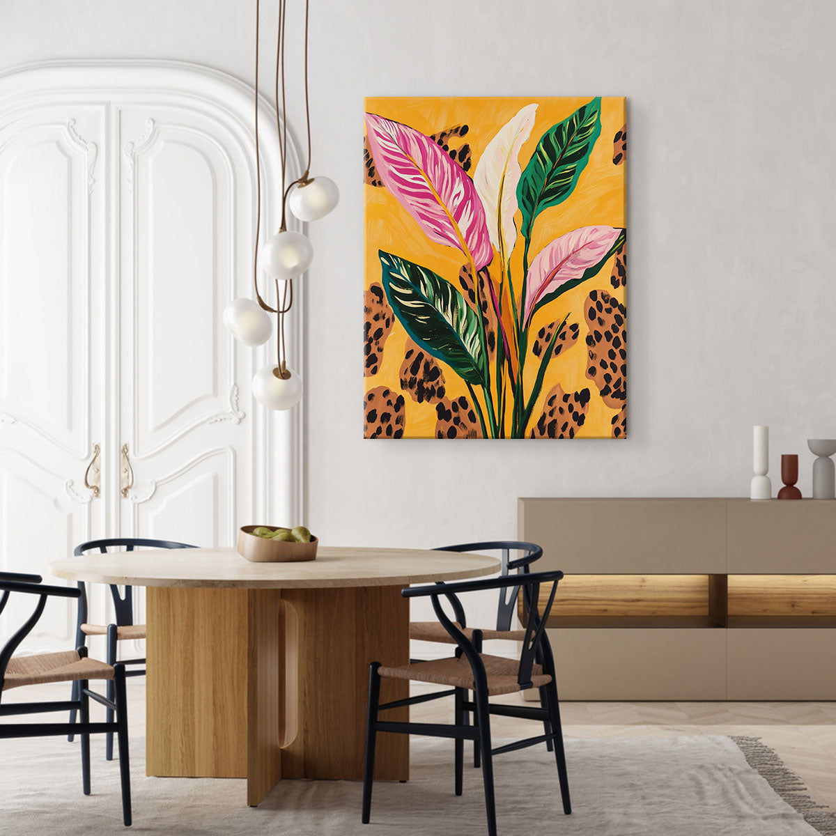 Colorful Leaves Canvas Botanical Print