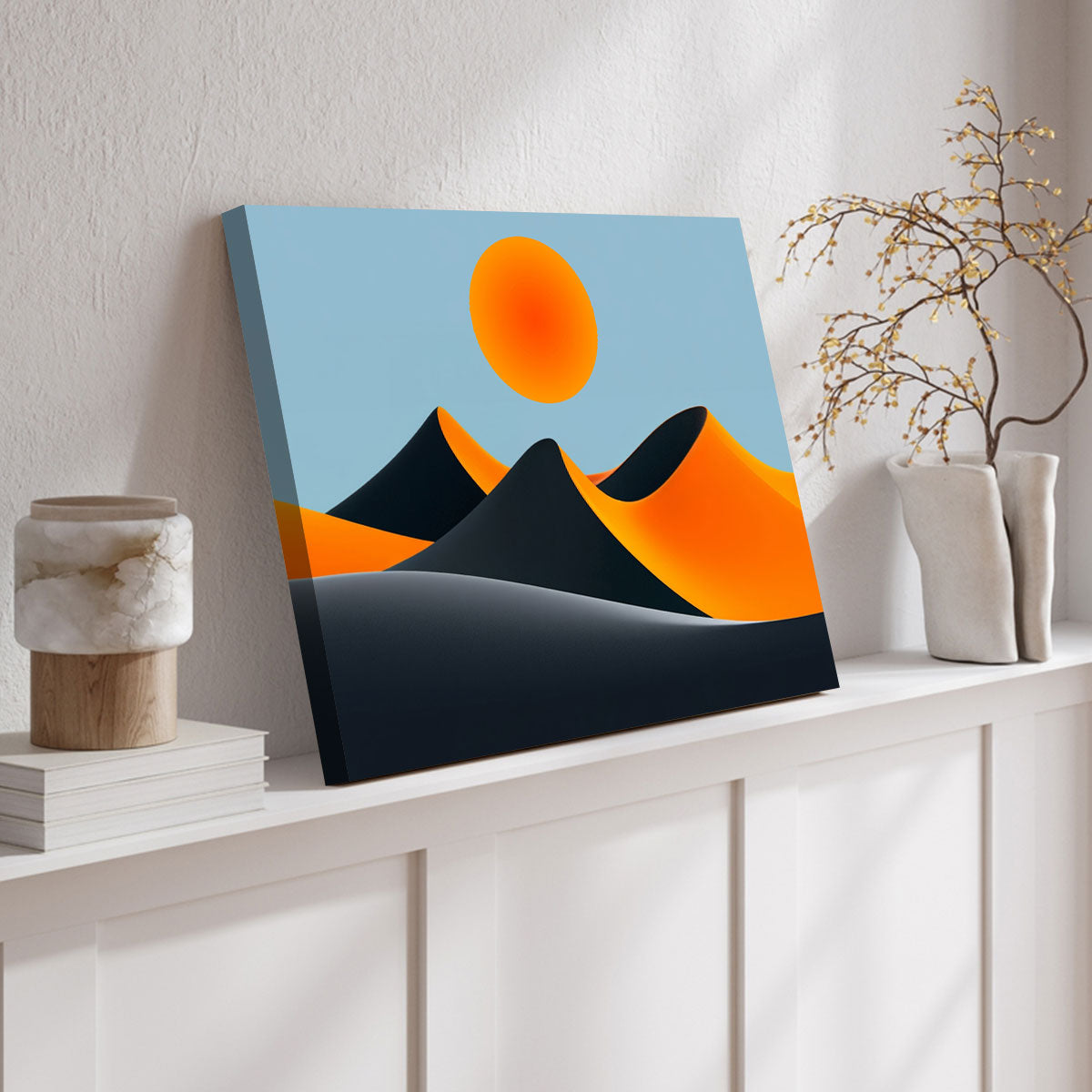 Surreal Desert Bloom Canvas Desert Painting