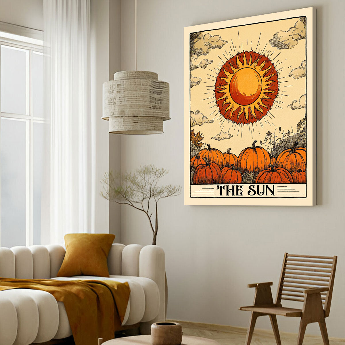 The Sun Tarot Card Boho Wall Decor