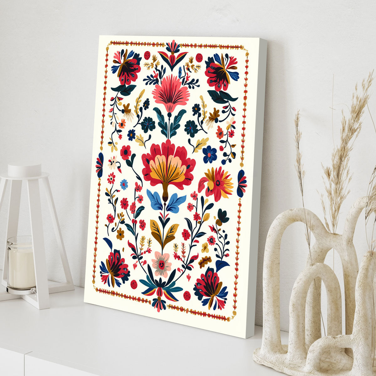 Vibrant Floral Pattern Boho Wall Decor