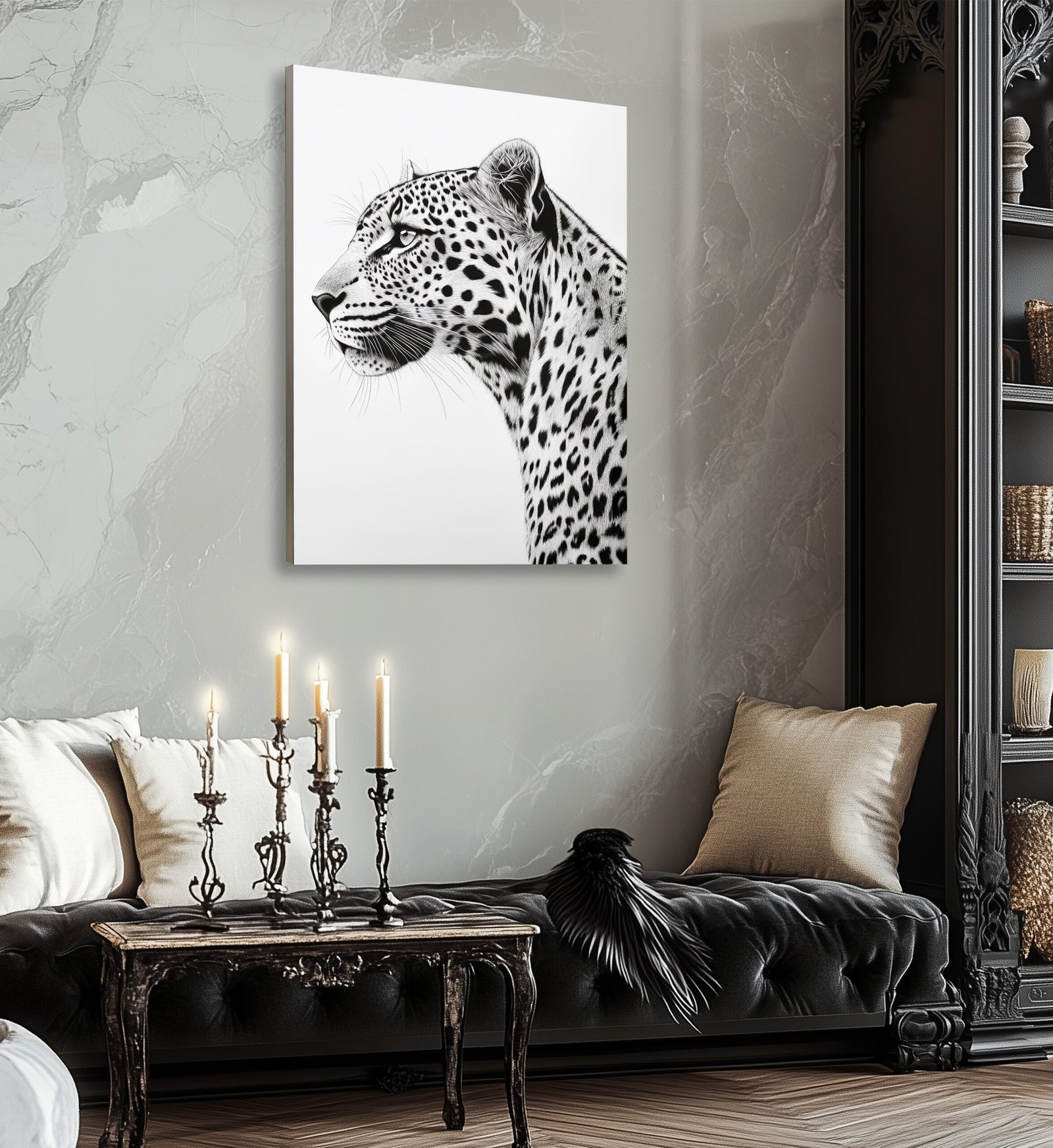 Leopard Gaze Modern Wall Artwork