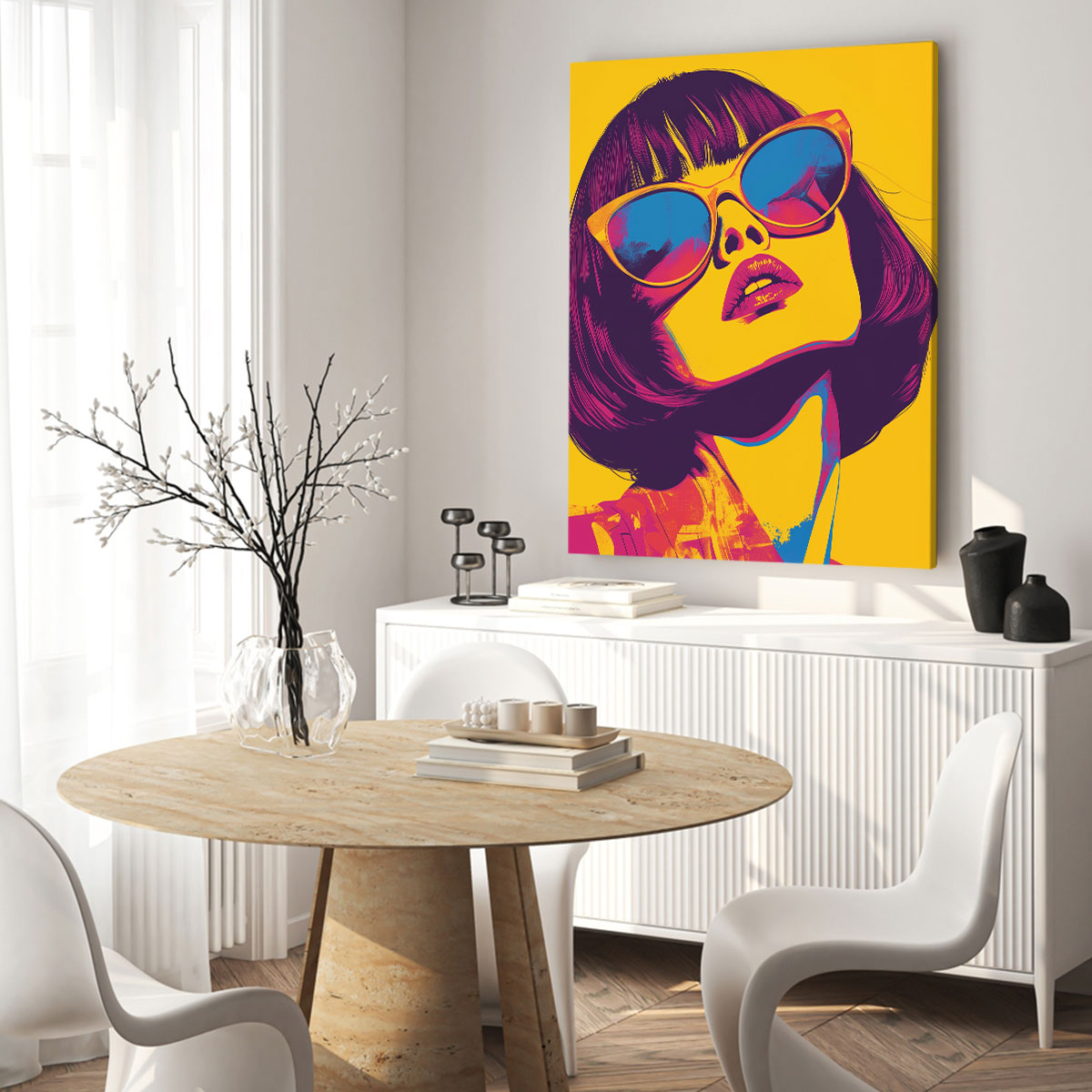 Pop Art Female Portrait Canvas Print