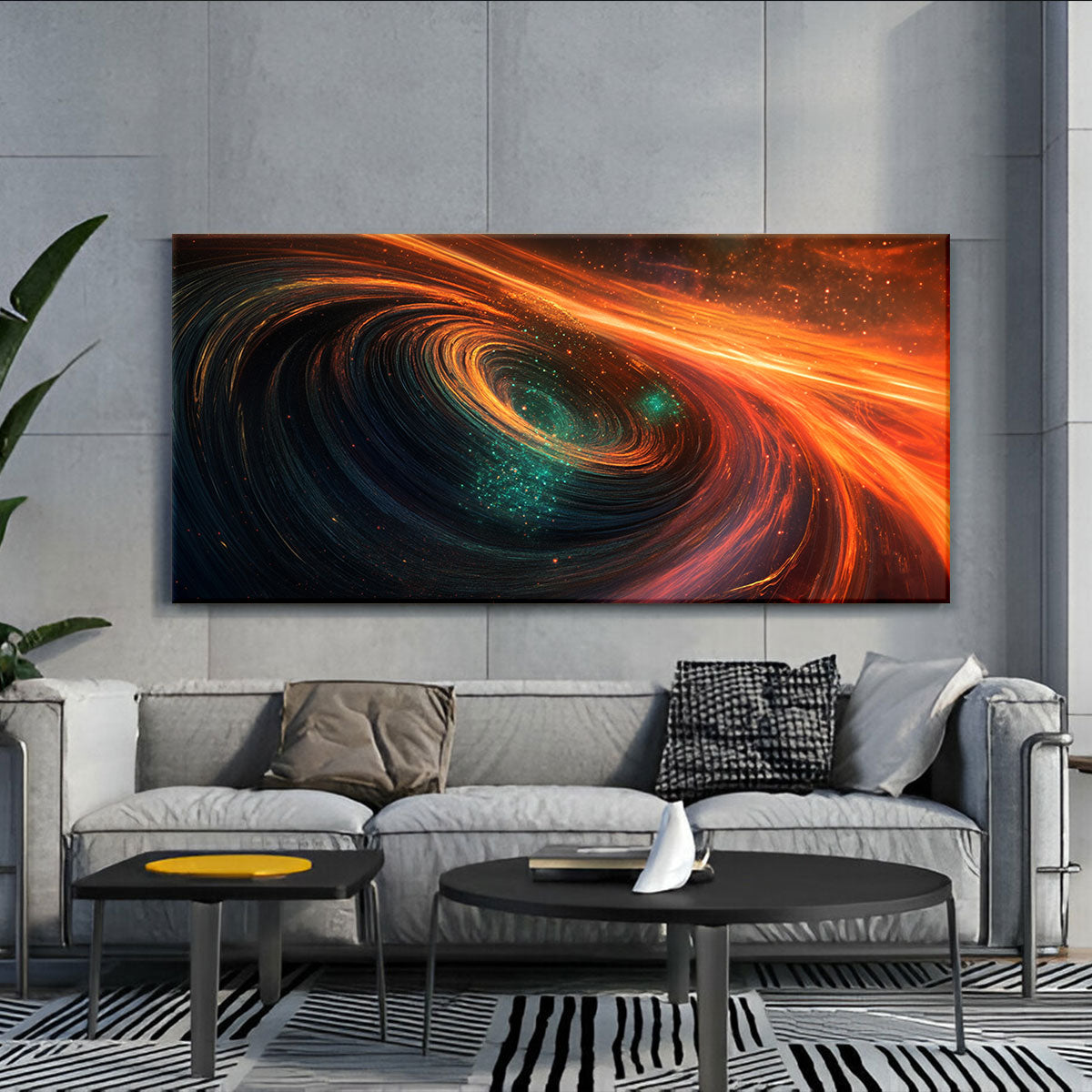 Cosmic Contemporary Abstract Canvas Wall Art for Living Room