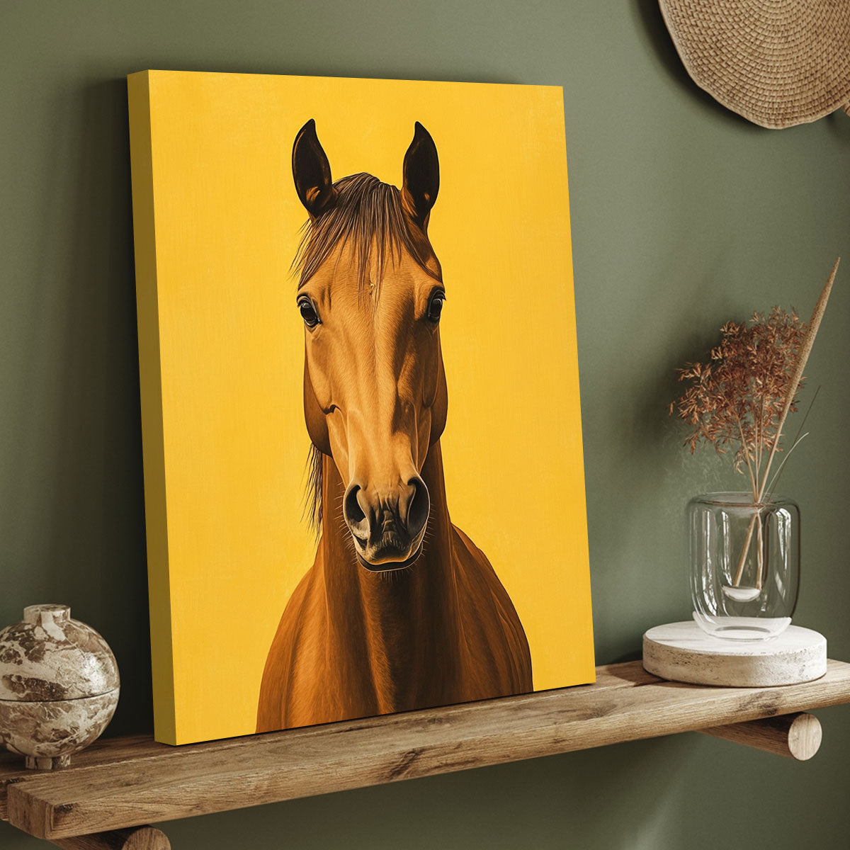Yellow Equine Modern Wall Artwork