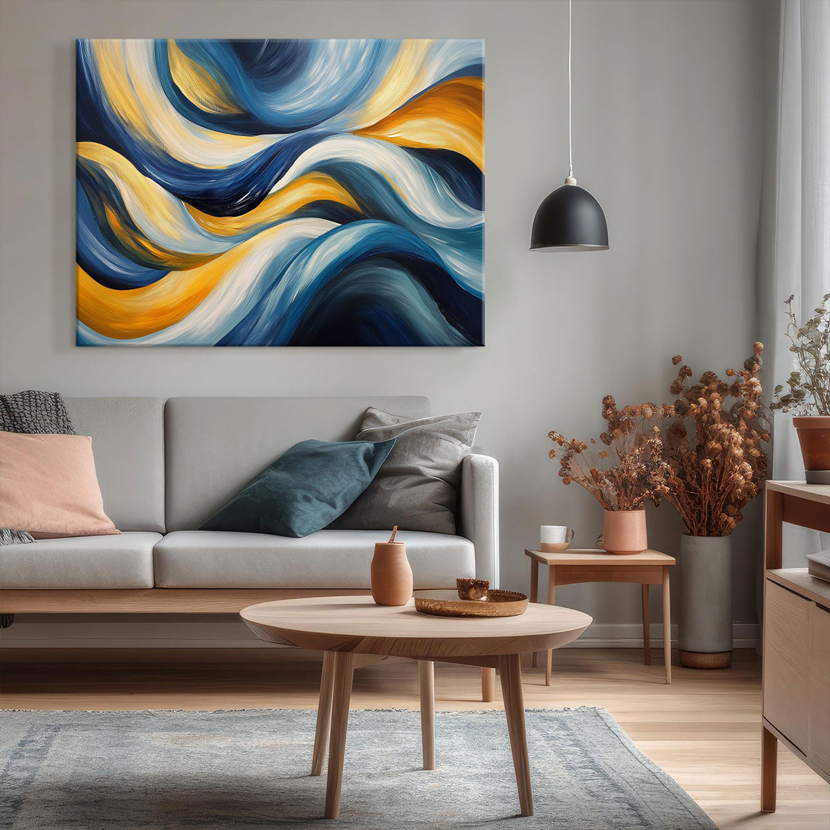 Color Blocks Abstract Minimalist Canvas Wall Art