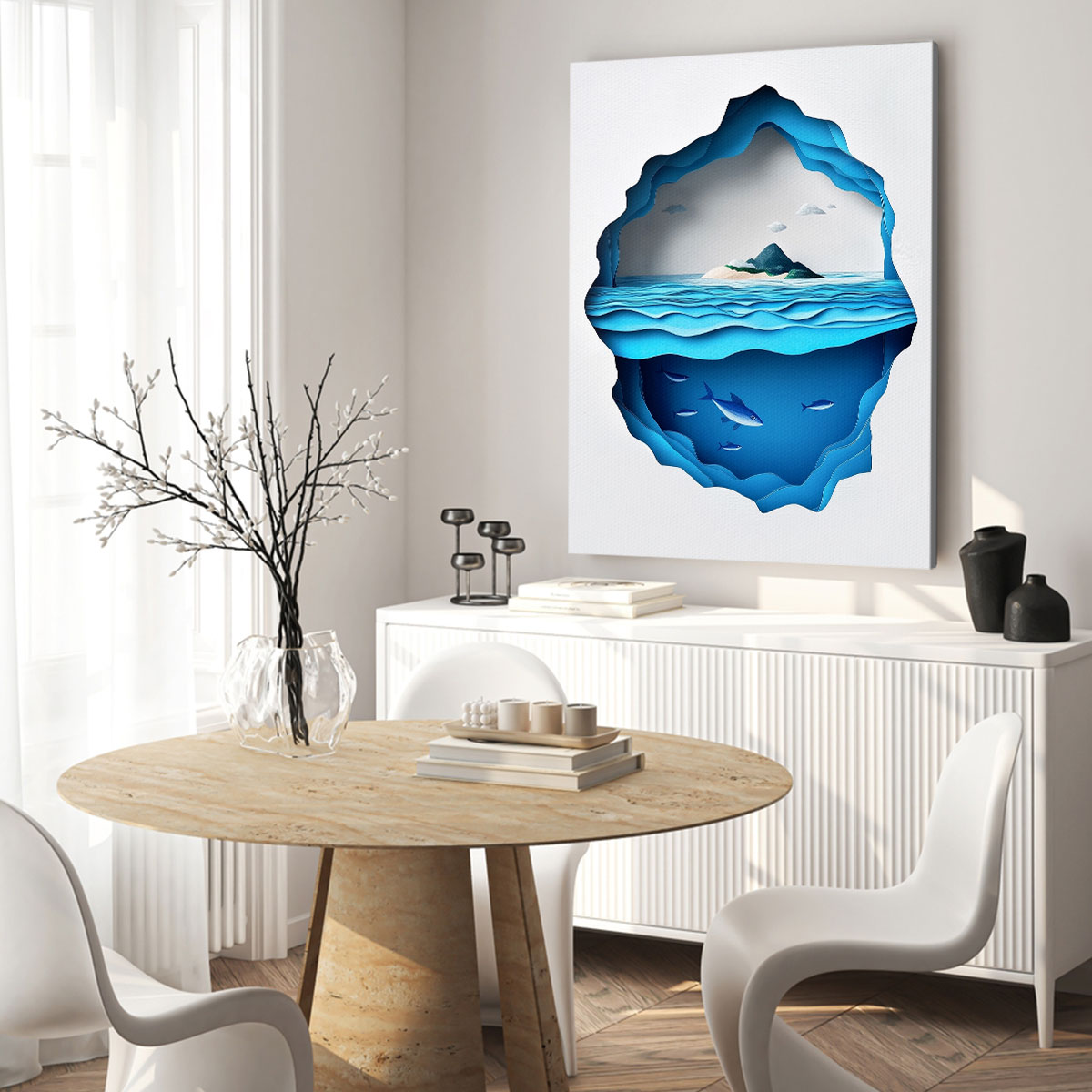 Hidden Ocean Layers Abstract Artwork