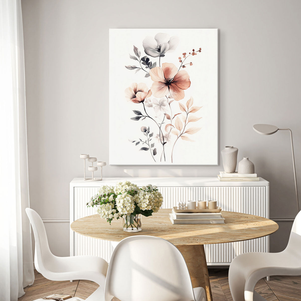 Botanical Watercolor - Minimalist Canvas Wall Art
