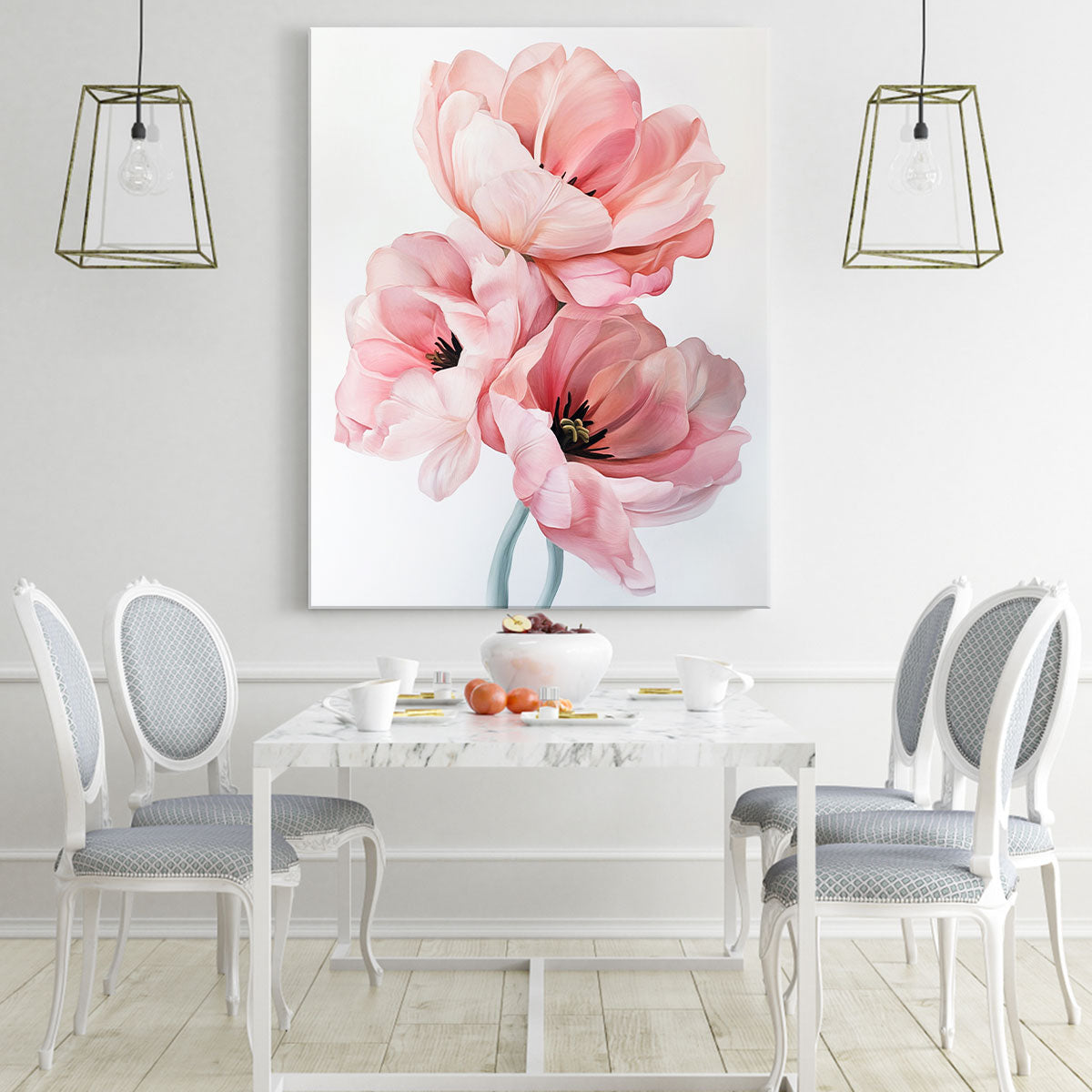 Pastel Tulip Minimalistic Flower Art