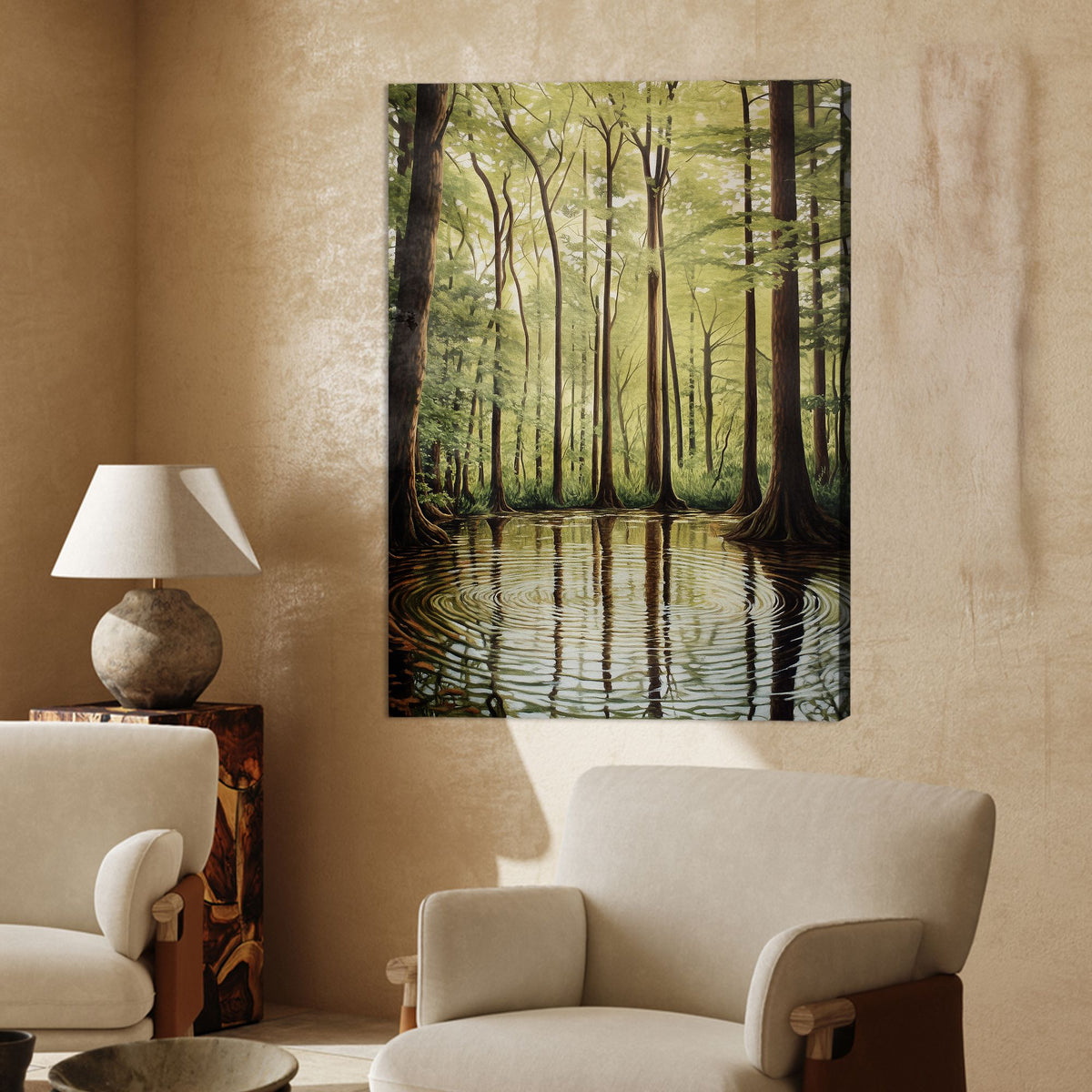 Tranquil Reflections Landscape Abstract Canvas Wall Art