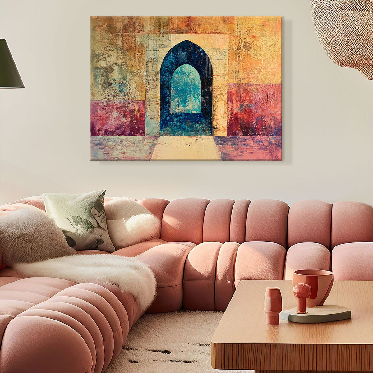 Archway Layers Boho Canvas Wall Art