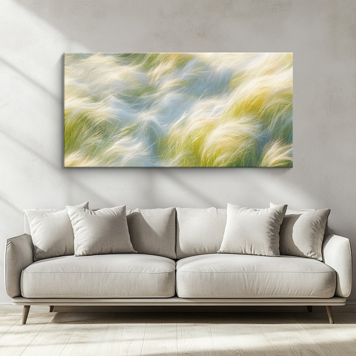 Whispers of Grass Impressionism Abstract Canvas Wall Art