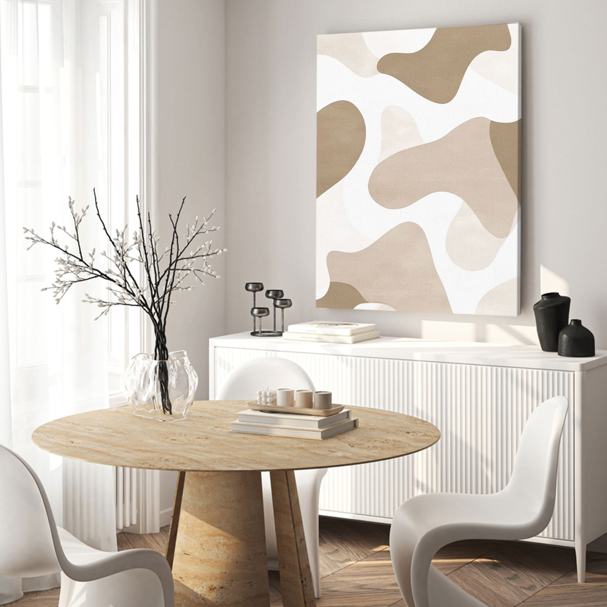 Serenity Vertical Canvas Abstract Wall Art