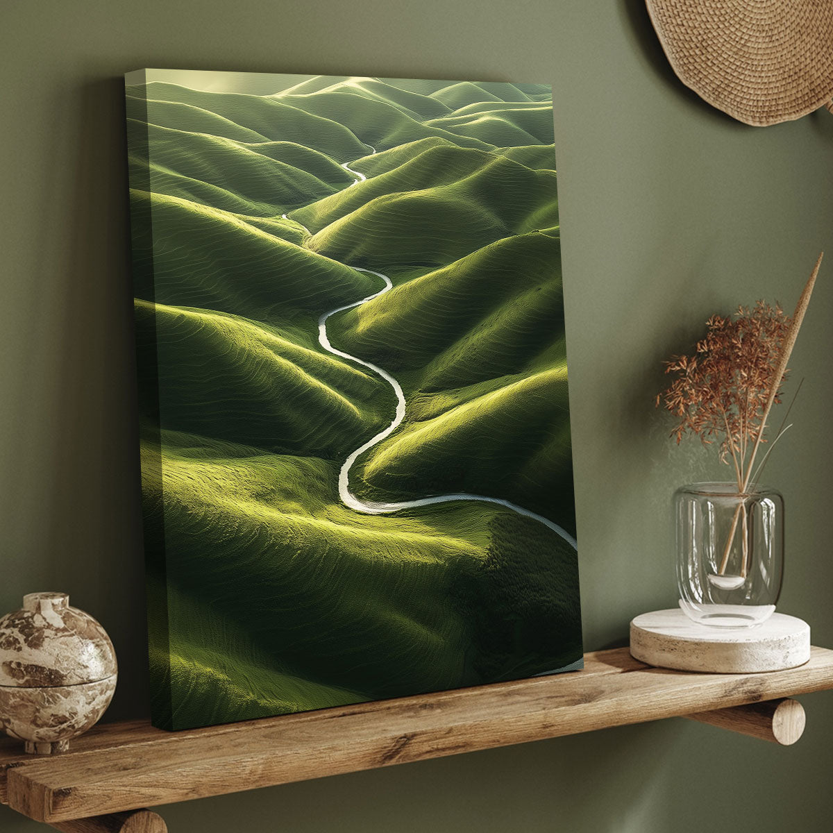Green Hills Landscape Mountain Wall Art
