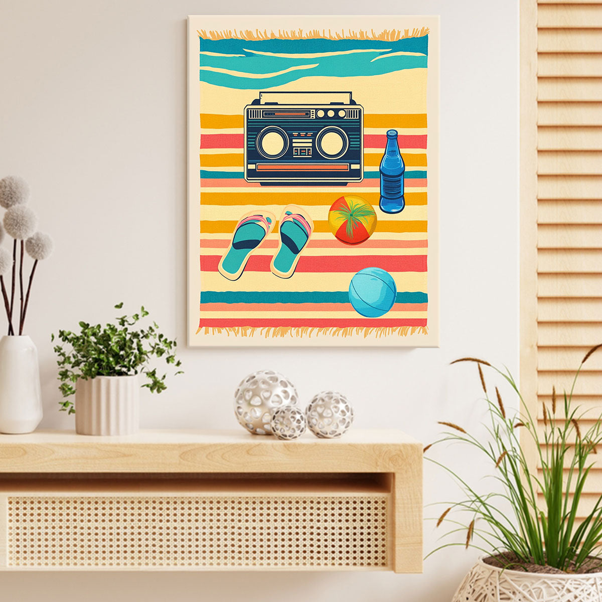 Retro Sunny Beach Vibes Vintage Artwork