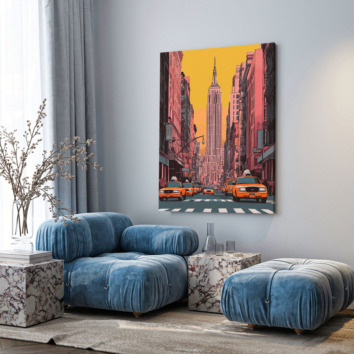 New York City Landmark Vintage Artwork