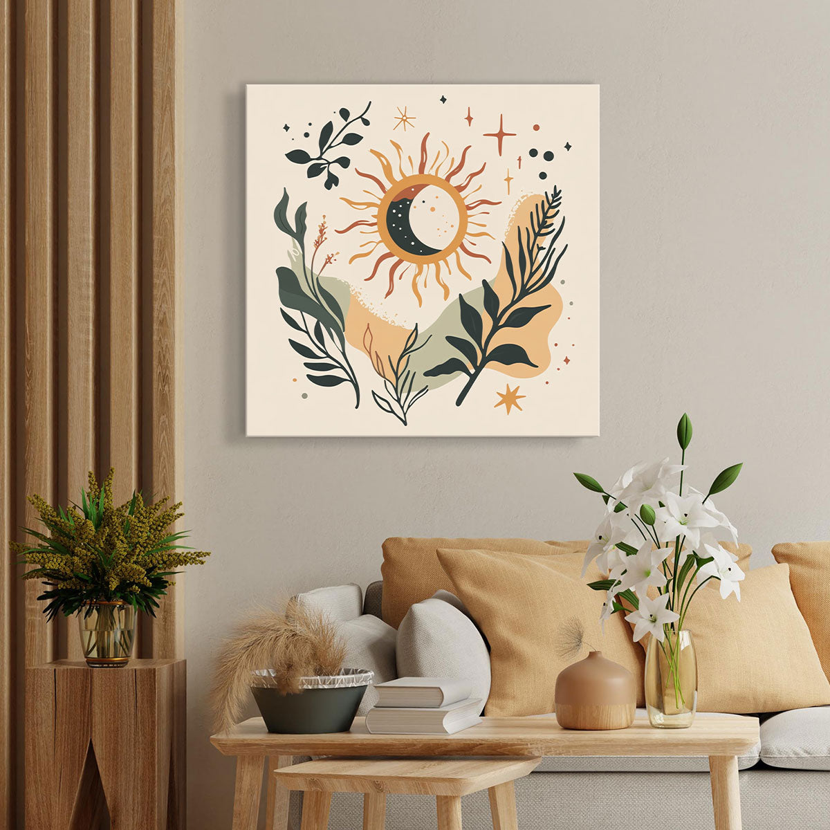 Sun And Moon Botanical Boho Wall Decor