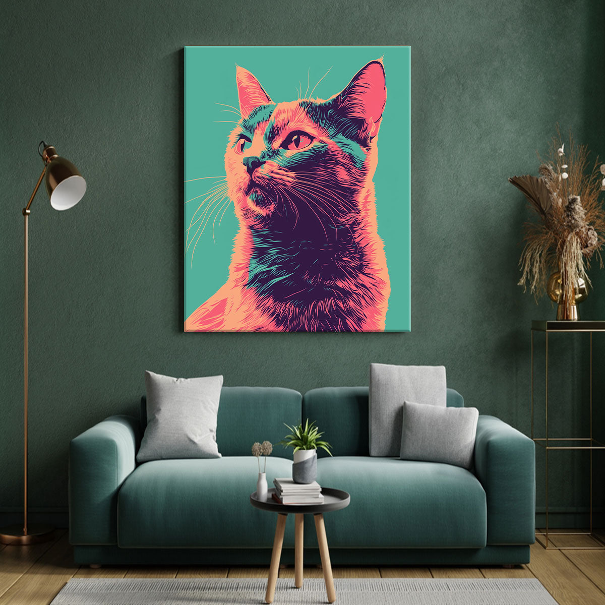 Vibrant Cat Modern Wall Artwork
