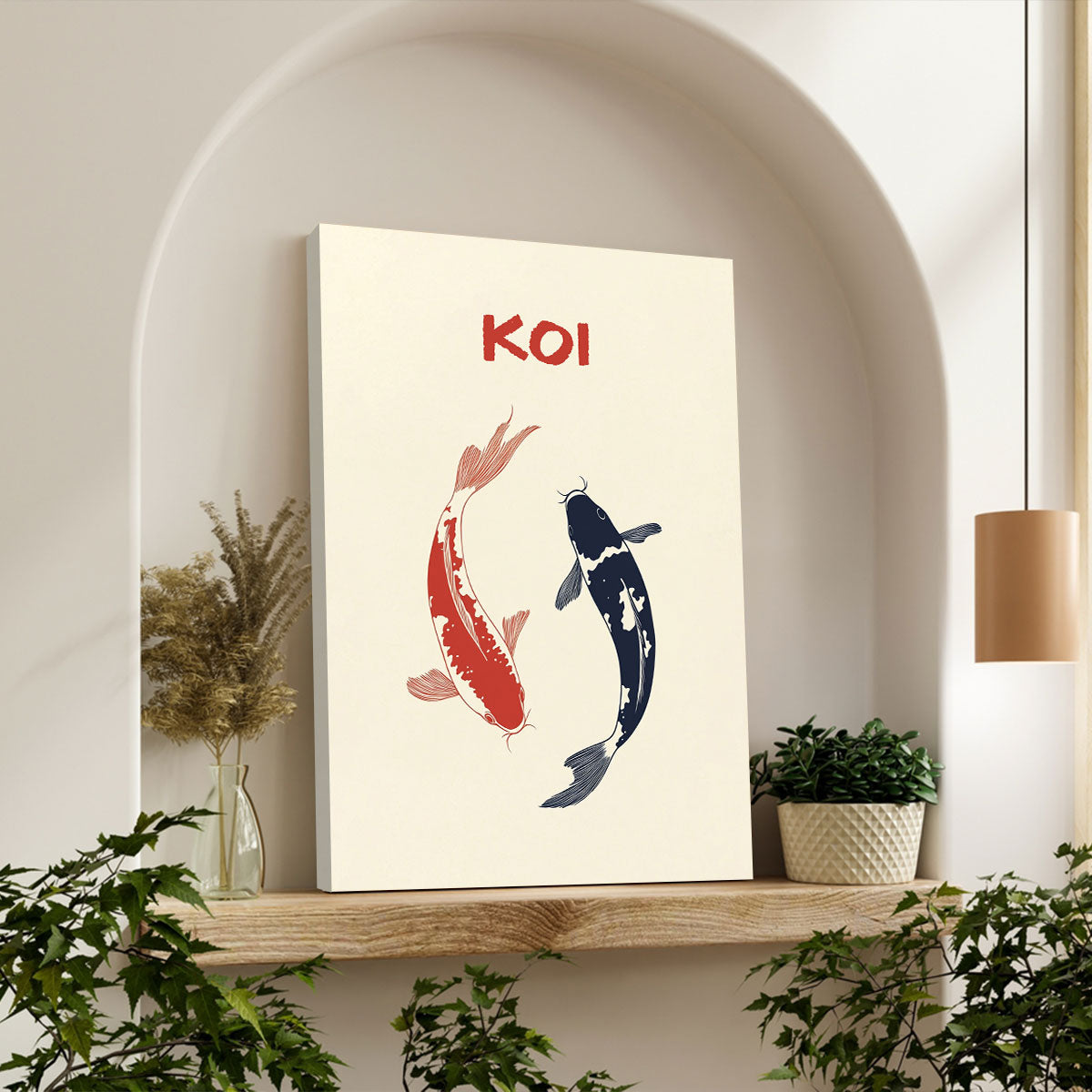 Koi Fish Canvas Modern Wall Artwork