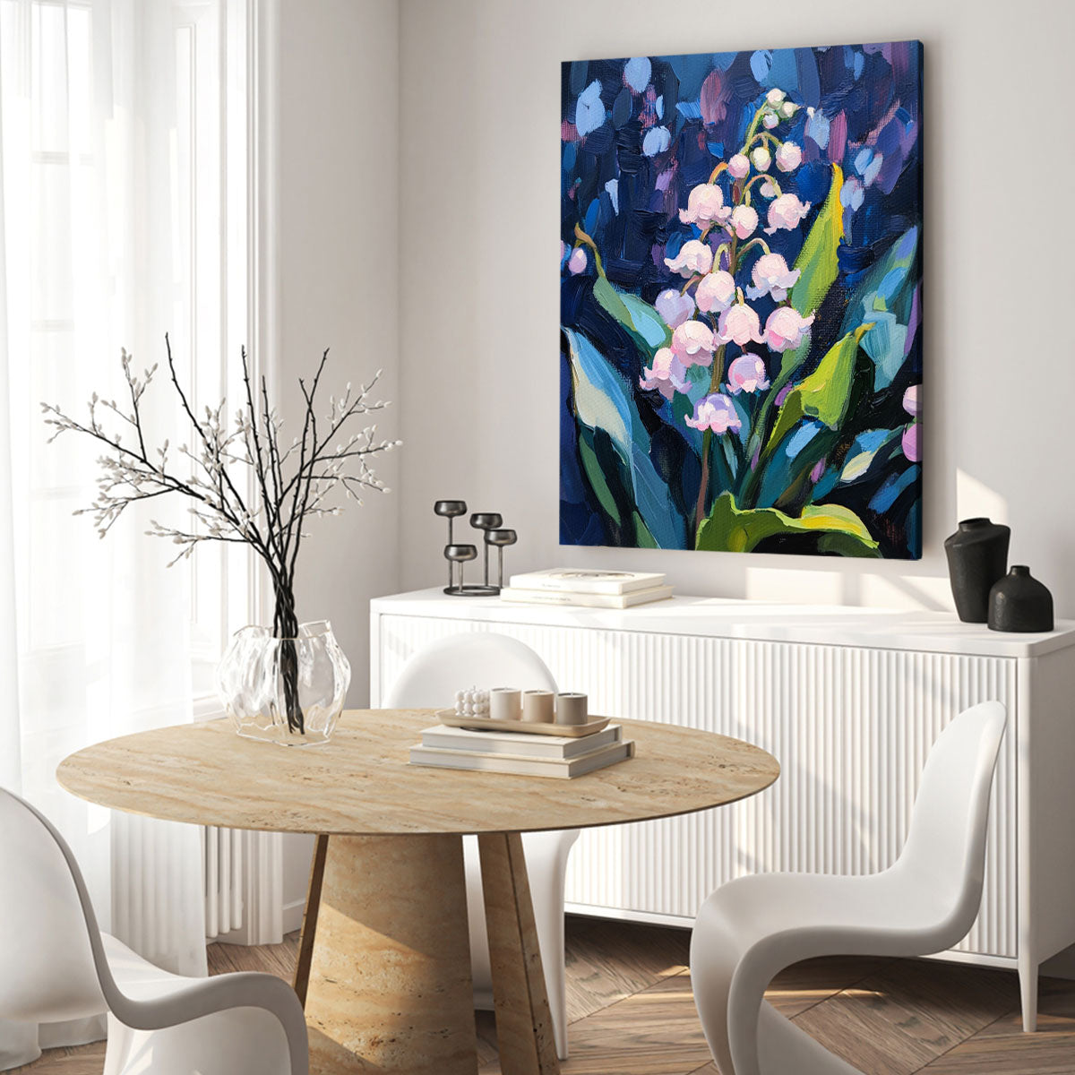 Delicate Lily-of-the-Valley Oil Painting Canvas Wall Art