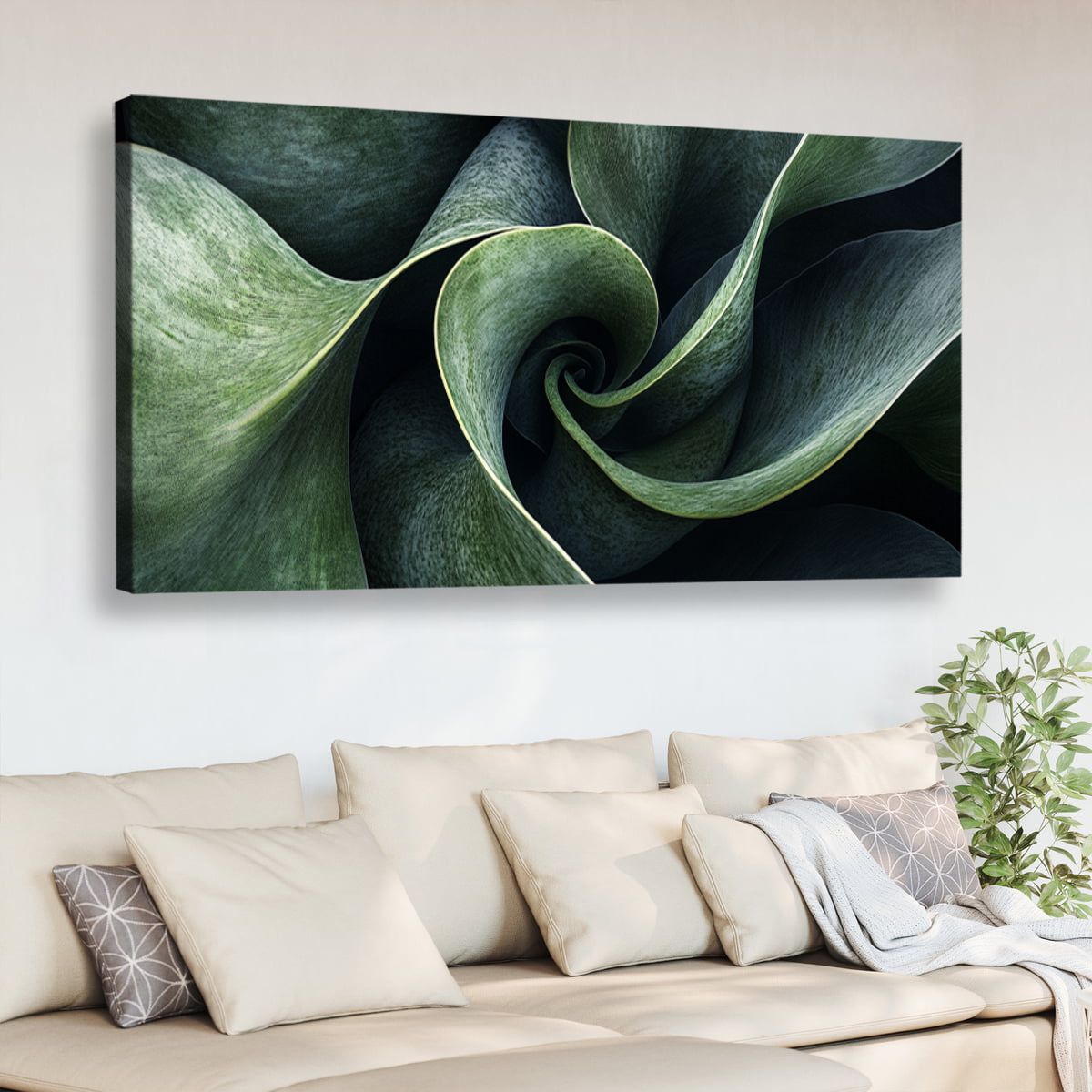 Botanical Minimalism Abstract Canvas Wall Art for Living Room