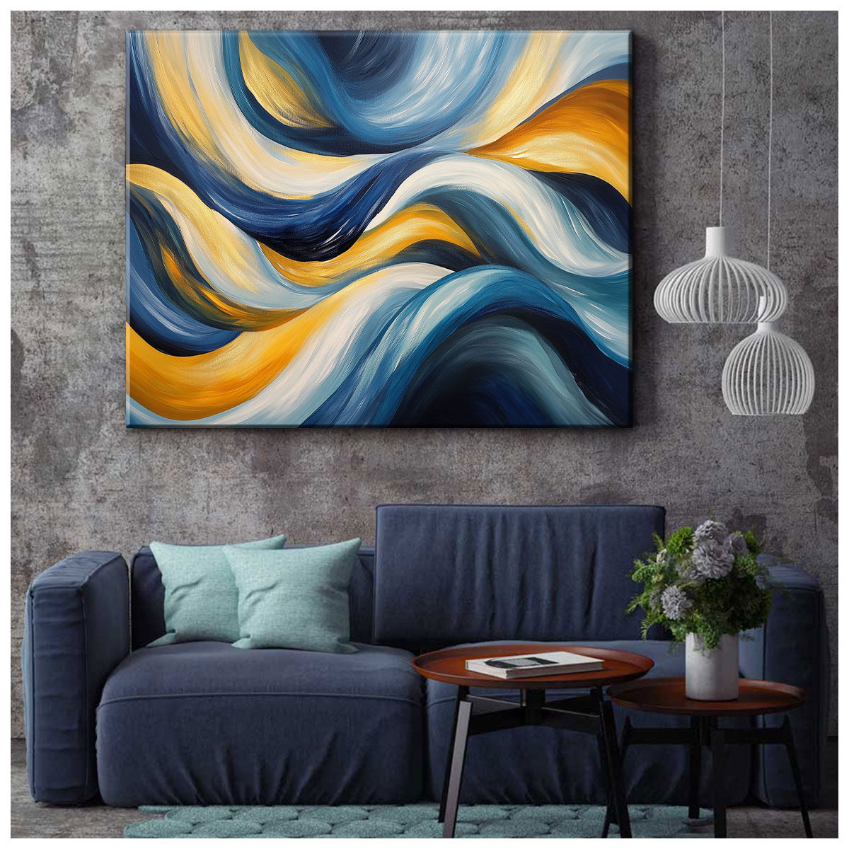 Color Blocks Abstract Minimalist Canvas Wall Art