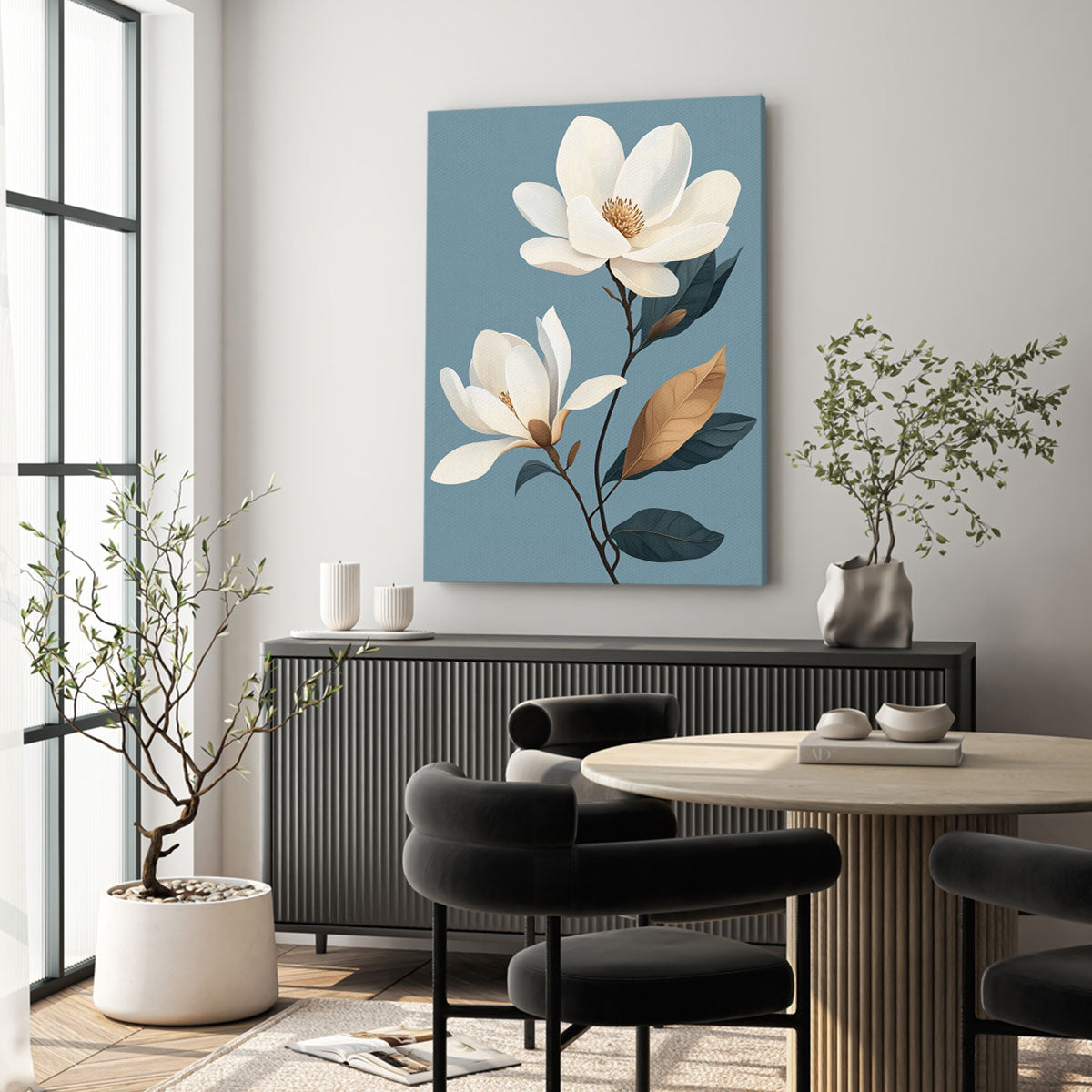 Ivory Magnolia Modern Wall Artwork
