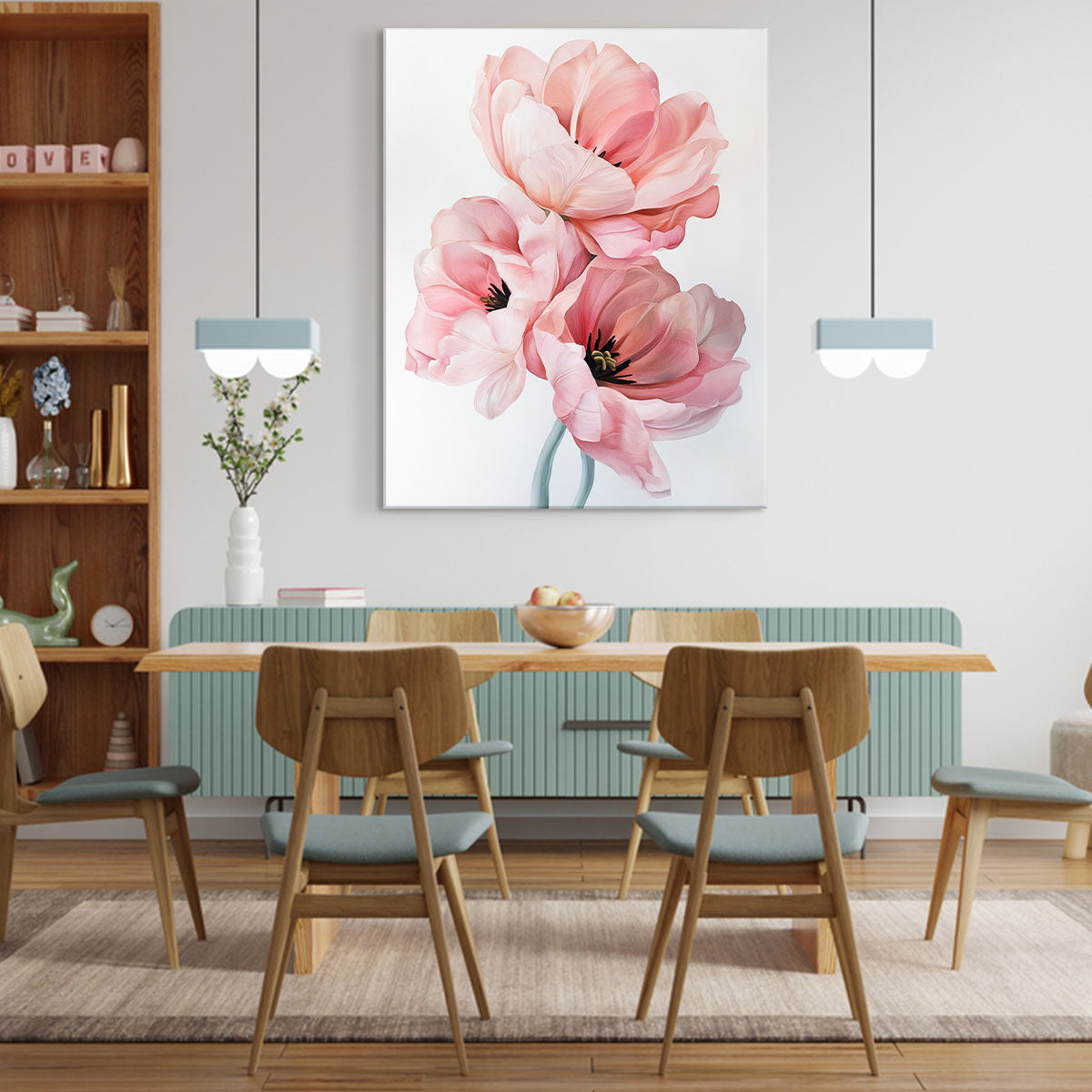 Pastel Tulip Minimalistic Flower Art