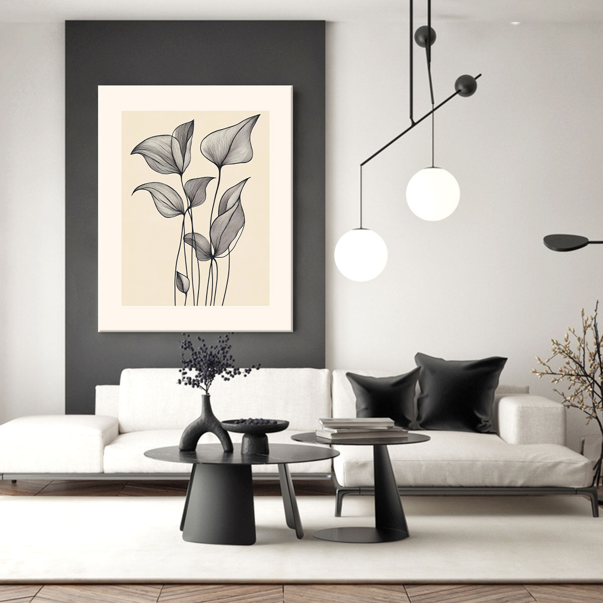 Foliage Line Abstract Wall Art