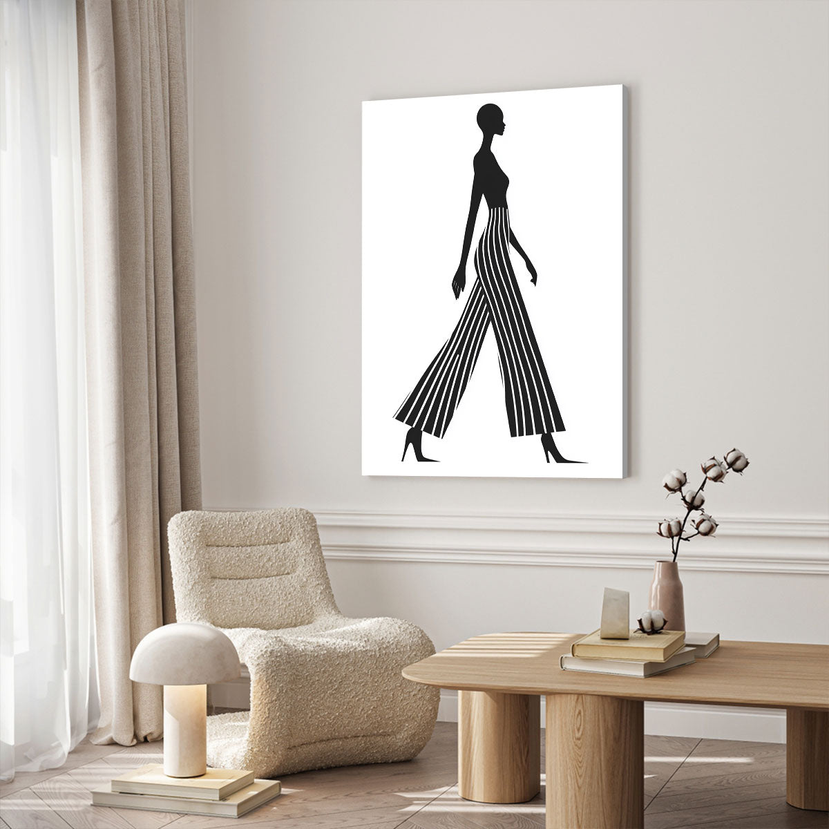 Chic Fashion Minimalist Vertical Wall Art