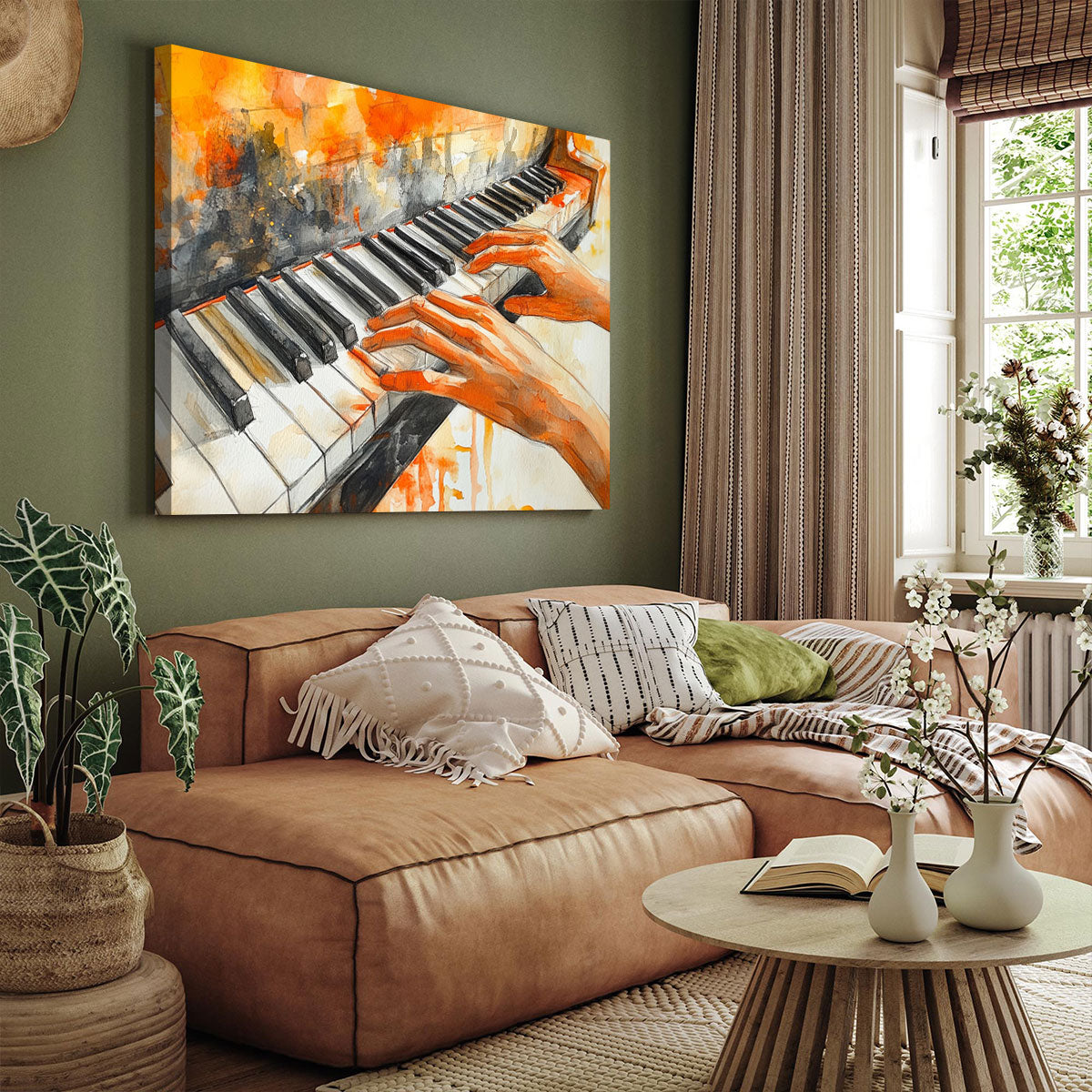 Piano Hand Modern Wall Artwork