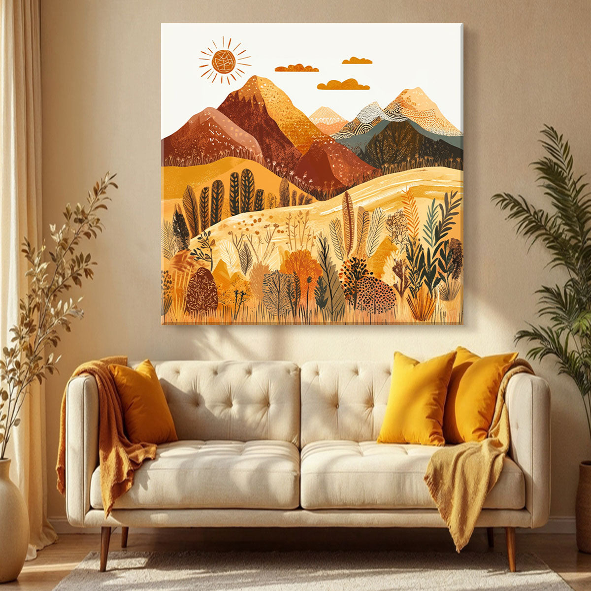 Autumn Mountain Boho Wall Decor