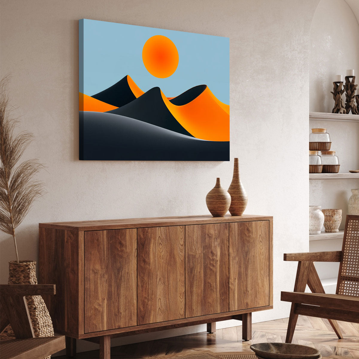 Surreal Desert Bloom Canvas Desert Painting