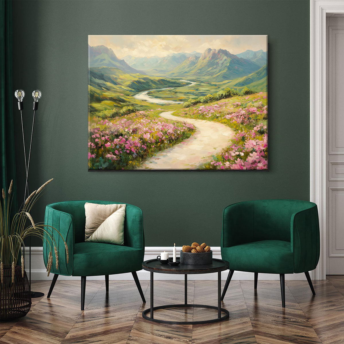 Blooming Valley Pathway Fine Arts Print